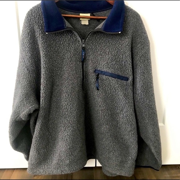 Vintage LL Bean Pile Fleece Pullover Sweater - Picture 2 of 7
